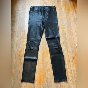 Hudson Nico mid rise super skinny lamb leather pants - women’s size 28
